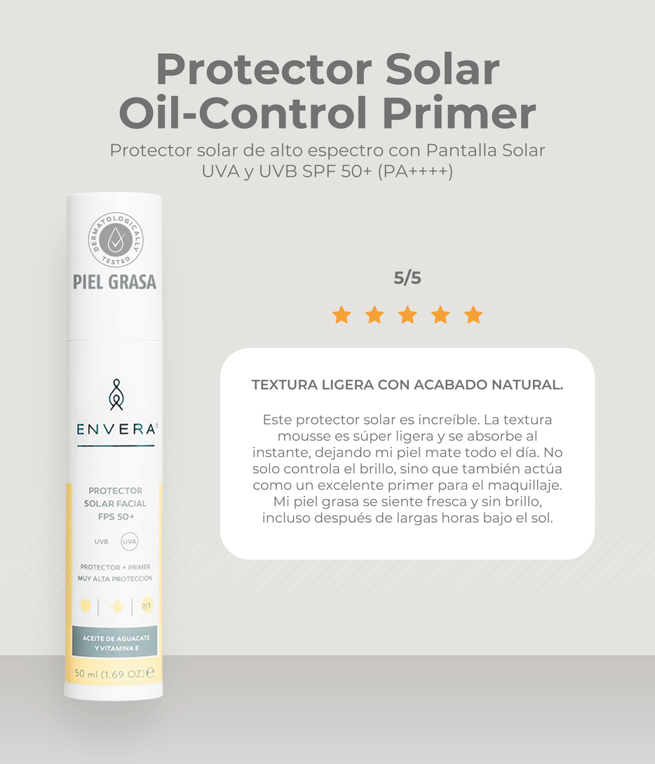 Protector Solar para Pieles Grasas FPS 50+ UVA/UVB