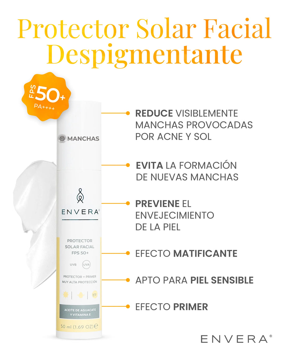 Protector Solar Con Color + despigmentante FPS 50+ UVA/UBV