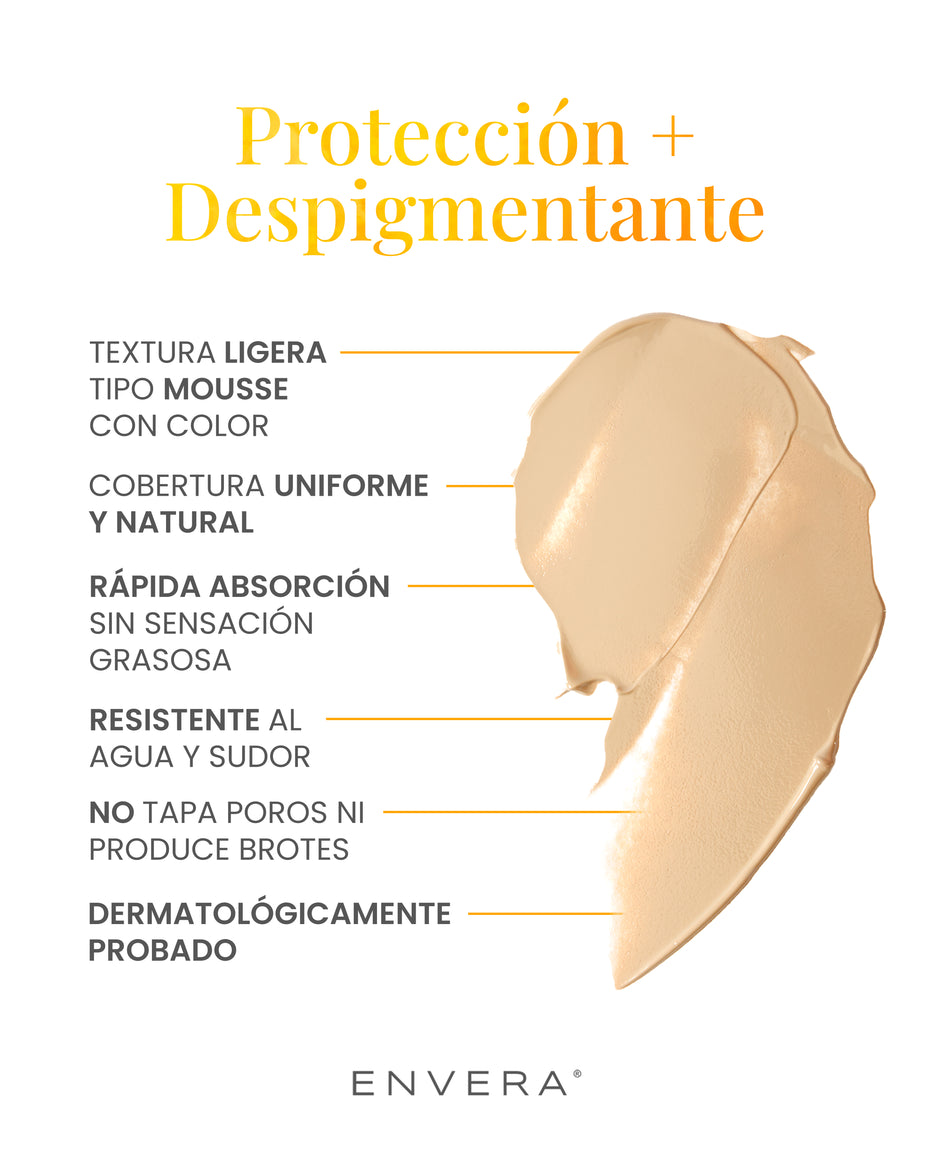 Protector Solar Con Color + despigmentante FPS 50+ UVA/UBV