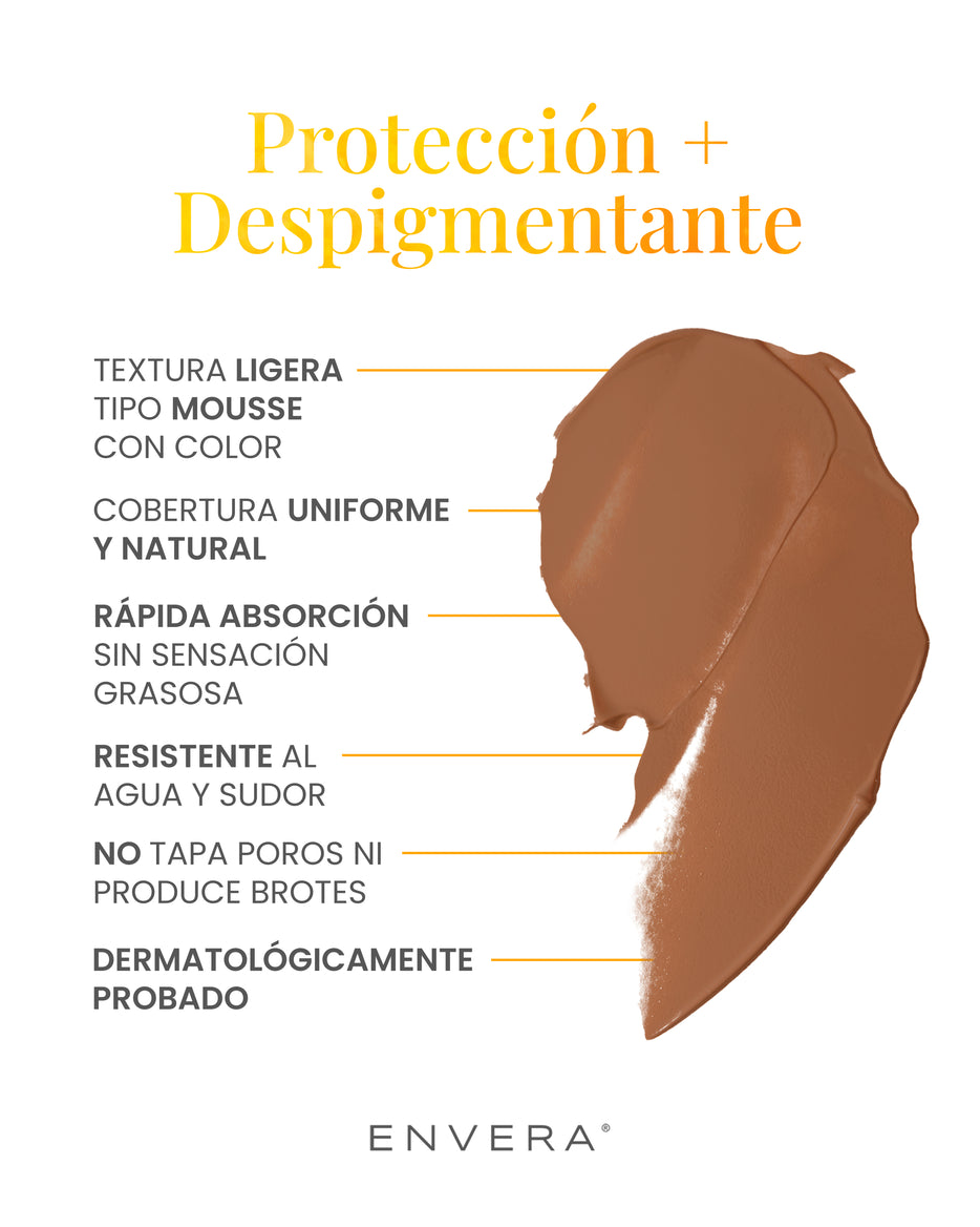 Protector Solar Con Color + despigmentante FPS 50+ UVA/UBV